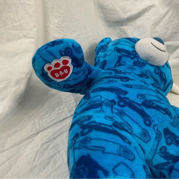 Build A Bear Blue Hot Wheels 50TH Anniversary Edition Plush Bear - Picture 4 of 15